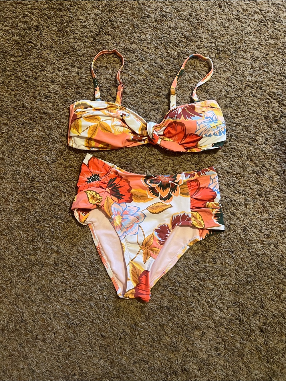 Gibson Latimer Coral Floral Bikini